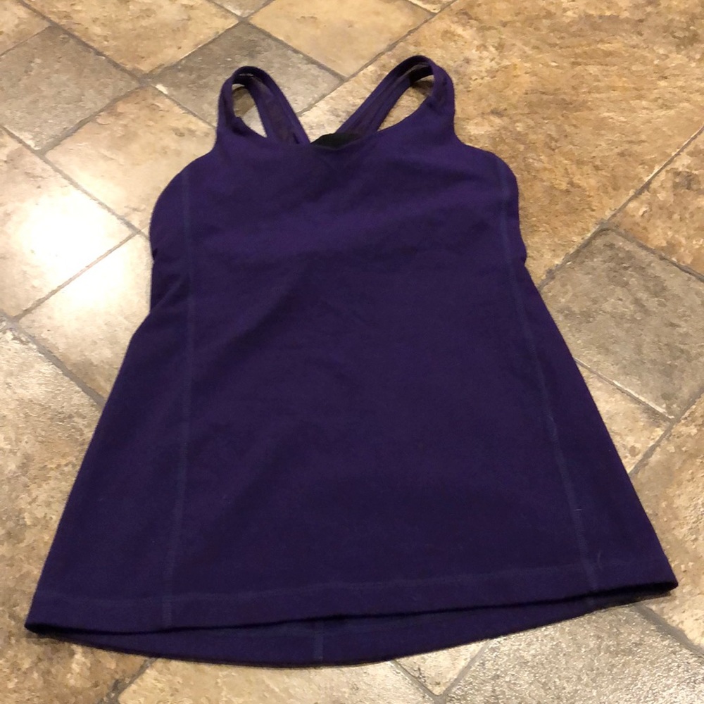 Lululemon mesh cross back tank size 4 deep purple